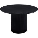 Mustat MDF-levystä valmistetut Pyöreät ruokapöydät läpimitaltaan 120cm alennuksella 