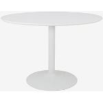 Valkoiset Modernit Pyöreät ruokapöydät läpimitaltaan 110cm 