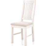 Valkoiset Koivu-puiset Pehmustetut Ruokapöydän tuolit 