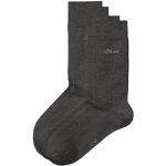 s.Oliver Unisex Calf Socks, Grey (08 Anthracite), 12/14