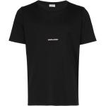 Miesten Mustat Lyhythihaiset Saint Laurent Paris O -kaula-aukkoiset Logo-t-paidat 