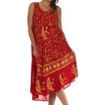 Naisten Punaiset Casual-tyyliset Koon One size Hihattomat Käsinpestävät Hihattomat mekot 