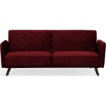 Tummanpunaiset Retro-tyyliset Kumipuiset Käsinojalliset Beliani 3 hengen 3-istuttavat sohvat alennuksella 