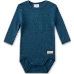 Sanetta - Kid's Wool Body L/S - Merinovilla-alusvaatteet Koko 68/74 - sininen