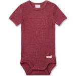 Sanetta - Kid's Wool Body S/S - Merinovilla-alusvaatteet Koko 68/74 - punainen