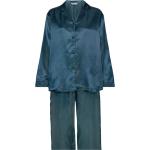 Naisten Siniset Koon XXL Pitkähihaiset Lady Avenue Pyjamat 