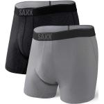Saxx Underwear Quest Fly Trunk 2 Units Musta,Harmaa M Mies