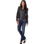 Schott NYC Women's LCW 1601D Leather Long Sleeve Jacket, Black, Size 6 (Manufacturer Size: Small)