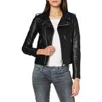 Schott NYC Women's LCW 1601D Leather Long Sleeve Jacket, Black, Size 8 (Manufacturer Size:Medium)
