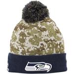 New Era Seattle Seahawks 2015 NFL Sideline Salute to Service Sport Knit Hat Hut