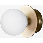 Valkoiset Art Deco-tyyliset Metalliset Globen Lighting Harjatut Seinävalaisimet 