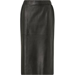 Selected FEMME - Nahkahame slfFianna HW Midi Leather Skirt - Musta - 34