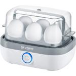 Severin - Munankeitin 6 munalle, valkoinen, LED & ääni, EK3164