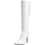 Sexy knee high boots white patent 5