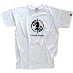 Miesten Valkoiset Koon 3 XL Shirtzshop Suicide Squad O -kaula-aukkoiset Puuvillaurheilu-t-paidat 