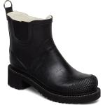 Short Rubber Boots With High Heel. Shoes Boots Ankle Boots Ankle Boots Flat Heel Black Ilse Jacobsen