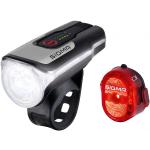 Sigma Sport - Aura 80 USB K-Set Nugget II - Polkupyörän lamppusarja - black/grey