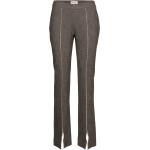 Sira Piping Trouser 22-01 Bottoms Trousers Slim Fit Trousers Brown HOLZWEILER