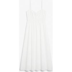 Sleeveless sweetheart dress - White