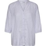 Slfalberta 3/4 Shirt W Tops Shirts Long-sleeved Blue Selected Femme