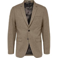 Slhslim-Mark Wool Blz B Noos Suits & Blazers Blazers Single Breasted Blazers Brown Selected Homme