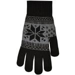 CH-9165 Smartphone Gloves Touchscreen Norwegian Design for Teenagers Women and Men 2 Pairs, black