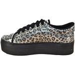 Jeffrey Campbell Eplay Sneaker Pelle Leopardata Argen - 40
