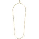Snö Of Sweden Stine Double Chain Necklace Plain Gold 45cm