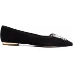 Sophia Webster embroidered butterfly ballerina flats - Black