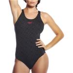 Speedo Monogram Pullback Swimsuit Black Kampanja