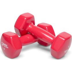 Spri Dumbbell Vinyl 2,7Kg/6Lb Pair Sport Sports Equipment Workout Equipment Gym Weights Red Spri