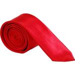Stainless Slim Necktie Wedding Tie 5 cm Plain Colours 100% Hand Made - red