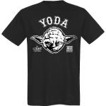 Miesten Mustat Puuvillaiset Koon 3 XL Lyhythihaiset Disney Yoda O -kaula-aukkoiset Lyhythihaiset t-paidat 