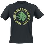 STAR WARS Men's Yoda - May The Force Be with You Short Sleeve T-Shirt, Black, Small