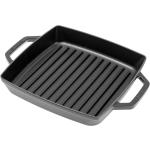 Staub grill pan 23 cm rectangular, black
