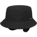 Mustat Yksiväriset Koon L Stetson Puuvillabucket-hatut talvikaudelle 