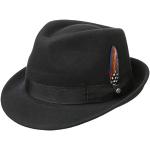 Miesten Mustat Klassiset Koon M Stetson Villafedora-hatut talvikaudelle 57 cm päänympäryksellä 