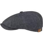 Stetson Hatteras Flat Cap, Linen, Women's / Men's Hat With Cotton Lining, Flat Cap With Sun Protection UV 40+ - Peaked Cap Spring/summer, Balloon Hat (Hatteras Linen) - denim, size: 59