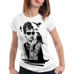 style3 Audrey Tattoo Damen T-Shirt Hollywood Film Hepburn Star, Farbe:Weiß, Größe:XS