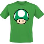 Miesten Vihreät Puuvillaiset Koon S Lyhythihaiset Super Mario Bros. Mario Mushroom O -kaula-aukkoiset Lyhythihaiset t-paidat 