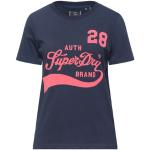 Naisten Tummansiniset Koon M Lyhythihaiset SUPERDRY O -kaula-aukkoiset Puuvillalogo-t-paidat 