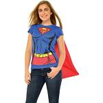 Supergirl T-Shirt Cape - Female, Medium - 10-12
