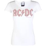 Naisten Valkoiset Koon XL AMPLIFIED AC/DC Puuvillalogo-t-paidat 