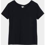 Kotimaiset Naisten Mustat Ekologisesti tuotetut Yksiväriset Koon XS Papu O -kaula-aukkoiset O-aukkoiset t-paidat 