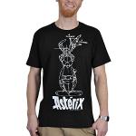 Logoshirt® Asterix der Gallier I Sketch I T-Shirt Print I Damen & Herren I kurzärmlig I schwarz I Lizenziertes Originaldesign I Größe L