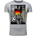 Legendary Items Herren T-Shirt EM 2016 Sexy Girl Frau Fußball Europameisterschaft Vintage Deutschland Germany grau M