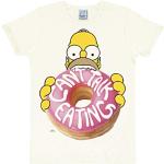 T-Shirt Slim Fit The Simpsons - Homer - Donut, Off-White, XS