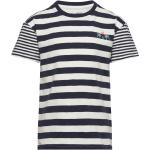 T-Shirt Ss Y/D Tops T-shirts Short-sleeved Navy Minymo