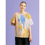 Naisten Keltaiset Ekologisesti tuotetut Värikkäät Koon XS Lyhythihaiset O -kaula-aukkoiset Loose fit -t-paidat 
