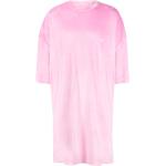 Naisten Vaaleanpunaiset Koon One size Lyhythihaiset Polvipituiset Samettilogo-t-paidat 